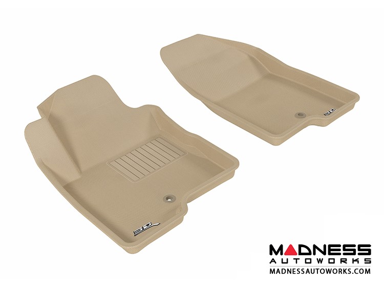 Jeep Compass Floor Mats (Set of 2) Front Tan by 3D MAXpider
